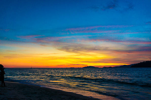 istock Tropical sunset on the beach. 501576360