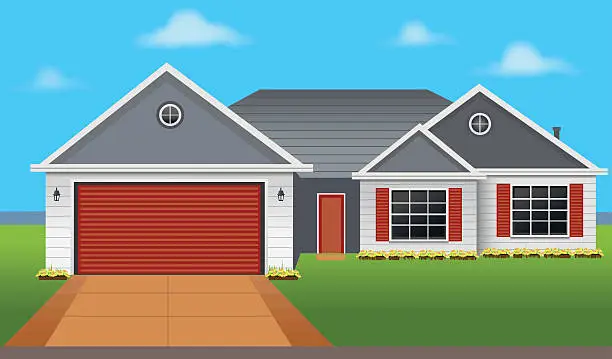 Vector illustration of Colorful country House
