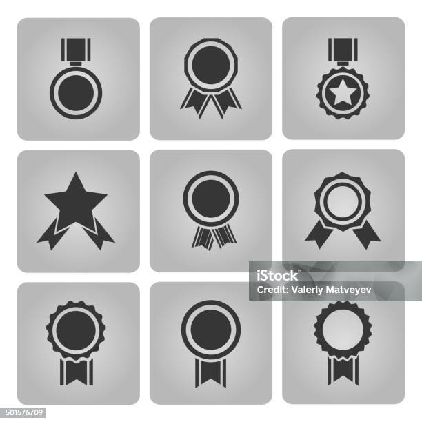 Medaille Undsymbole Stock Vektor Art und mehr Bilder von Abzeichen - Abzeichen, Auszeichnung, Design