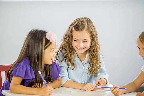istock Little Girls Giggling in Class 501577832