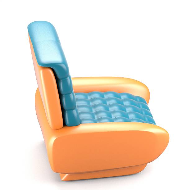 istock Futuristic design blue leather chair 501578192