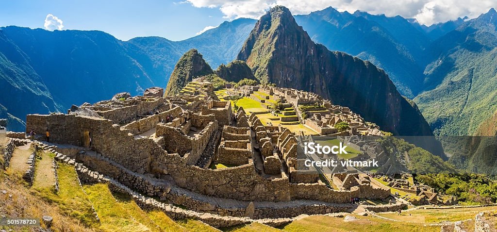 Misterioso Panorama de la ciudad-Machu Picchu, Perú, América del Sur - Foto de stock de Machu Picchu libre de derechos