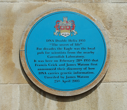 DNA Plaque on The Eagle public house Cambridge