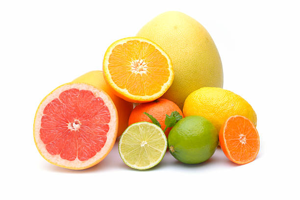 istock Assortment of exotic fruits isolated on white 501592738