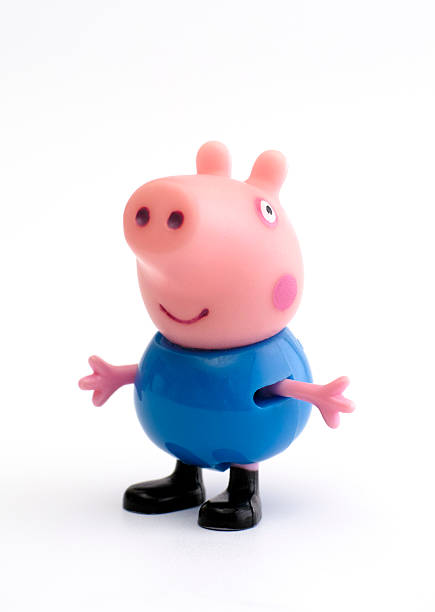 george świń - peppa pig figurine toy zdjęcia i obrazy z banku zdjęć