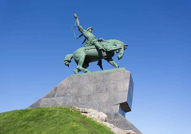 Monument to the national hero of Bashkiria to Salavat Yulayev stock photo