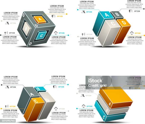 Infographics Stock Illustration - Download Image Now - Cube Shape, Infographic, Block Shape