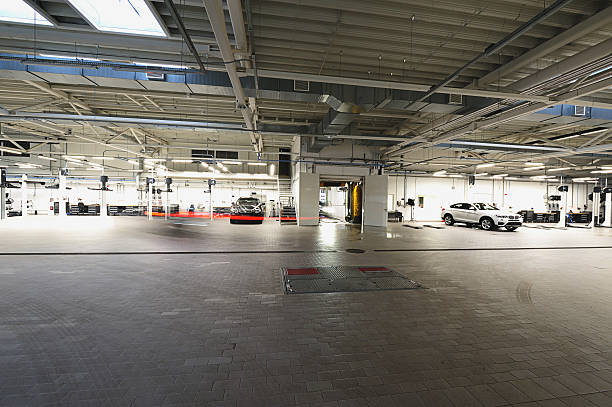 istock Big garage with cars 501597622