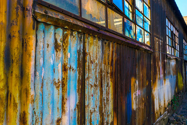 istock Grunge corrugated metal wall 501599685