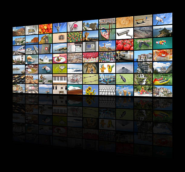 istock Big video wall of the TV screen 501599812
