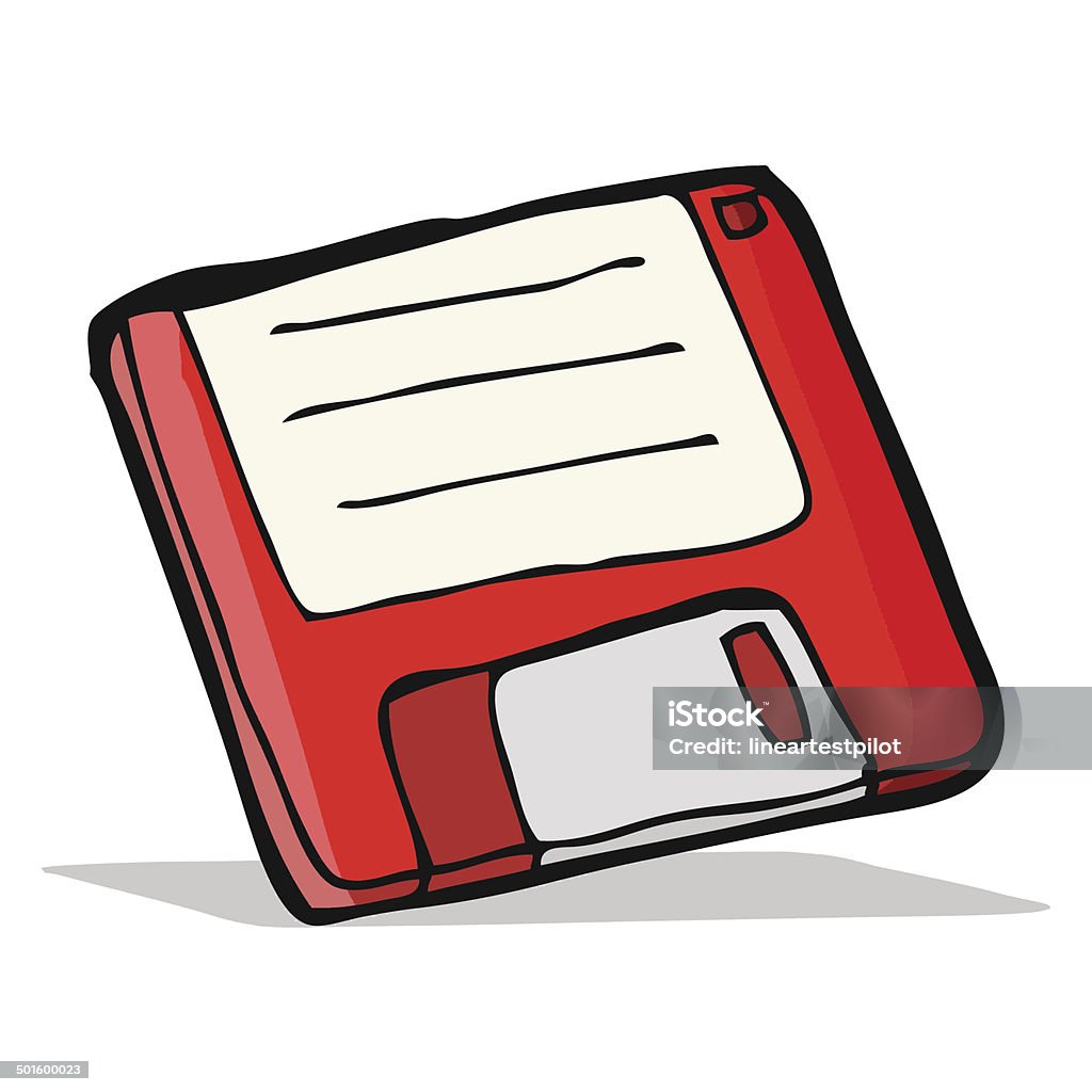 Computer Disc Cartoon Cartoon Old Computer Disk Stock Illustration - Download Image Now ...
