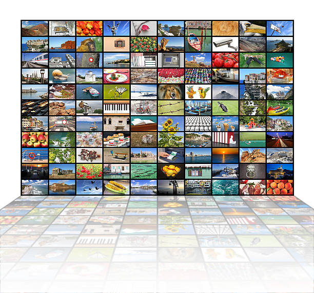 istock Big video wall of the TV screen 501600026