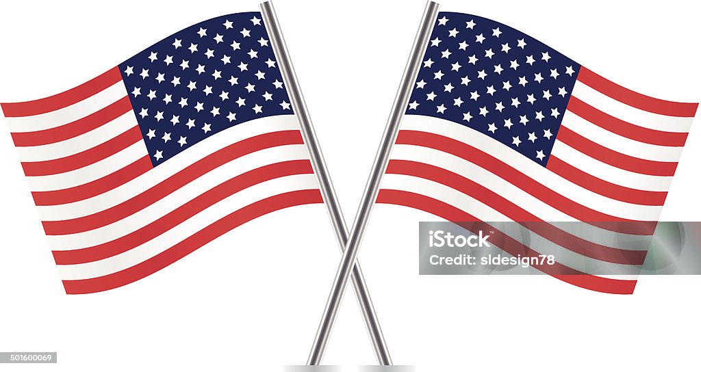 American Flags Flags of USA American Flag stock vector