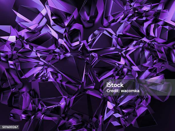 3 D Абстрактный Фиолетовый Фон В Фиолетовый Кристалл — стоковые фотографии и другие картинки Абстрактный