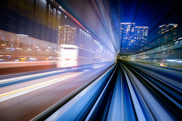istock Bus Next to a Train in Tokyo Japan 501600870