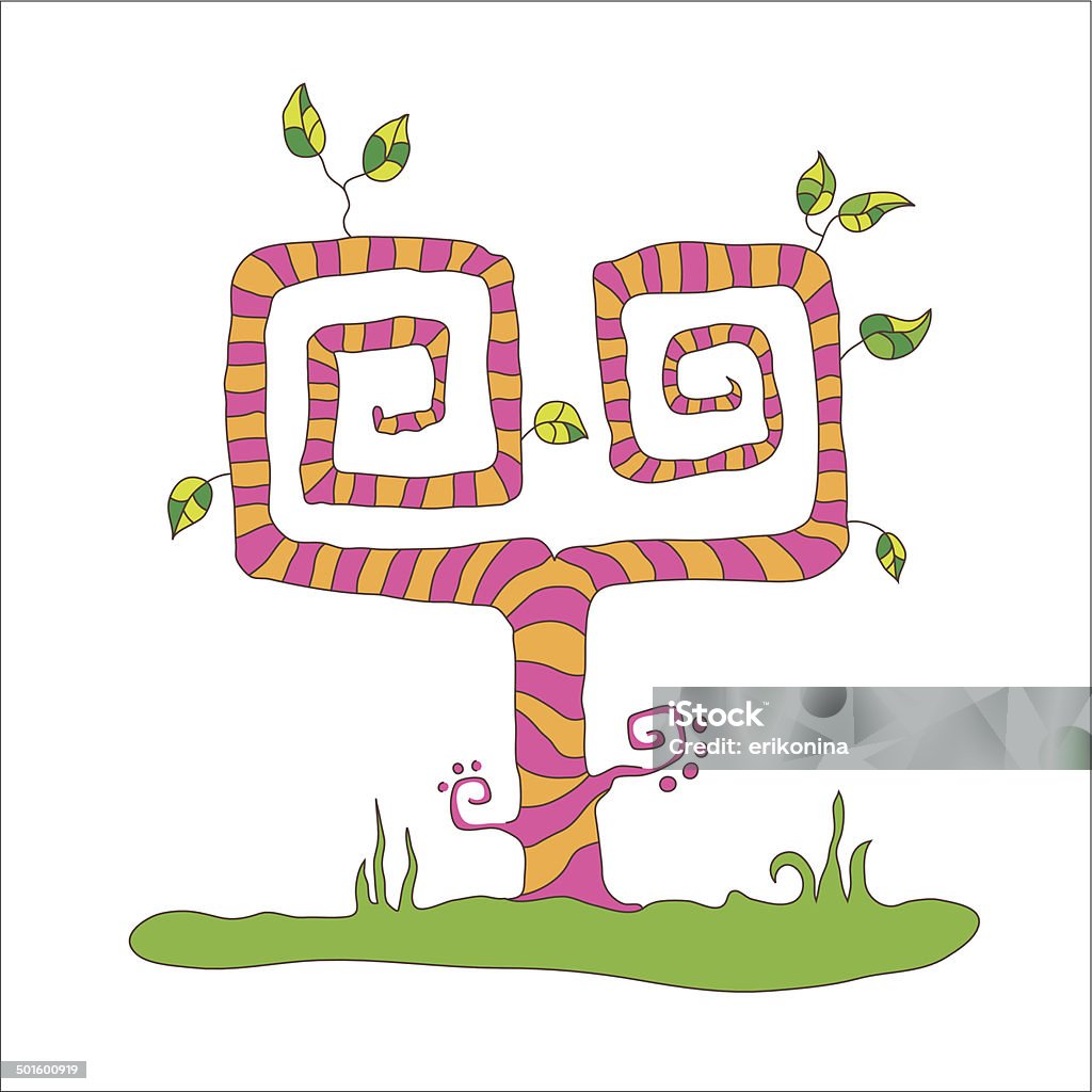Wizard Tree Vector Magic Tree Stock Illustration - Download Image Now - Abstract, Branch ...