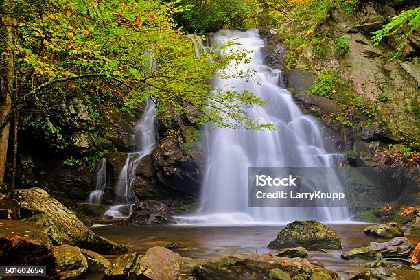 Spruce Flat Falls In Great Smoky Mountains National Park Stock Photo - Download Image Now