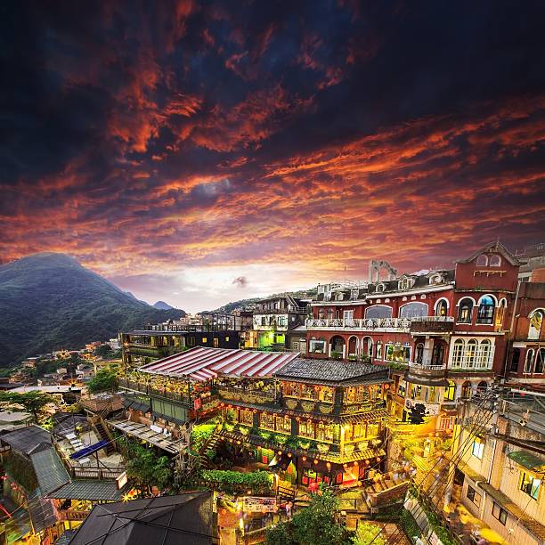 istock Hillside teahouses in Jiufen, Taiwan. 501602655