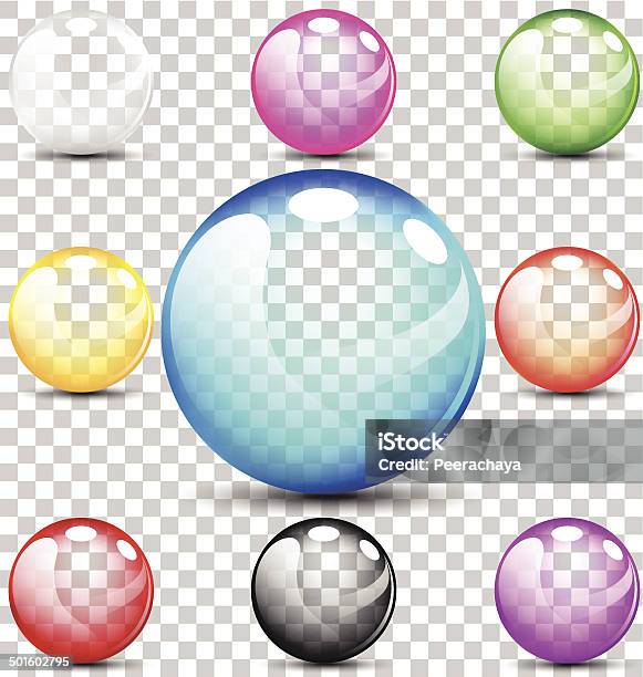 Colorful Translucent Bubbles Stock Illustration - Download Image Now - Bubble Wand, Backgrounds, Marbles