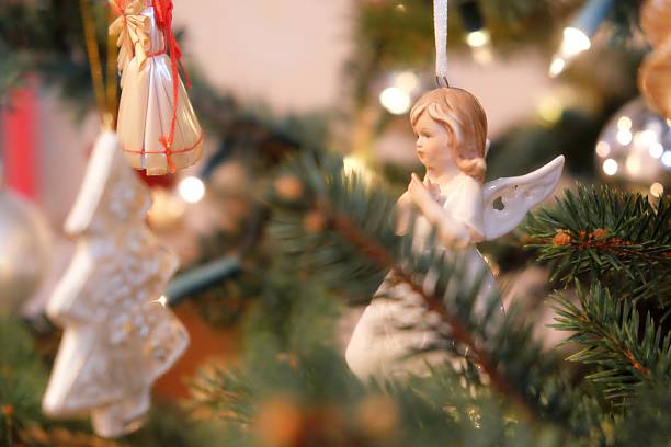 istock Christmas Tree Toy - White Staring Angel 501603738