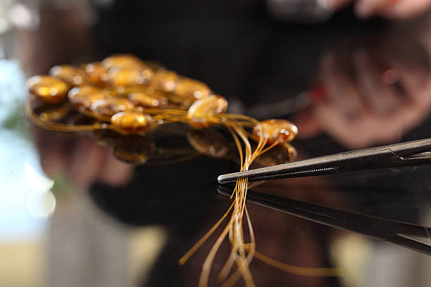istock Amber, a beautiful amber necklace. 501604874