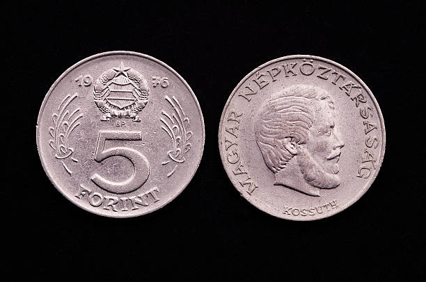 istock front and rear of am Hungarian coin 501605914