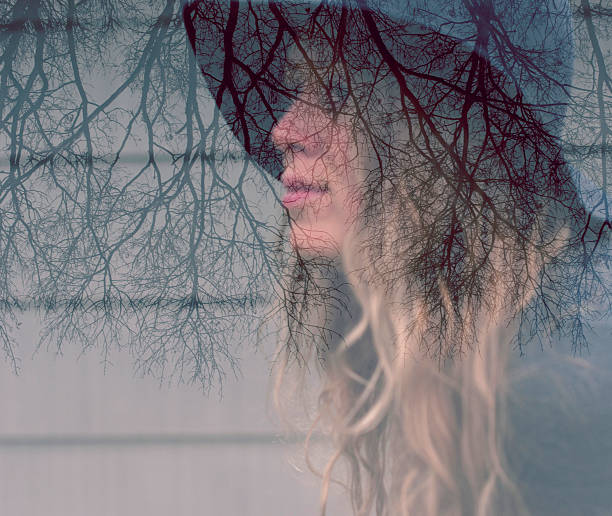 istock Double Exposed Woman and Trees 501606776