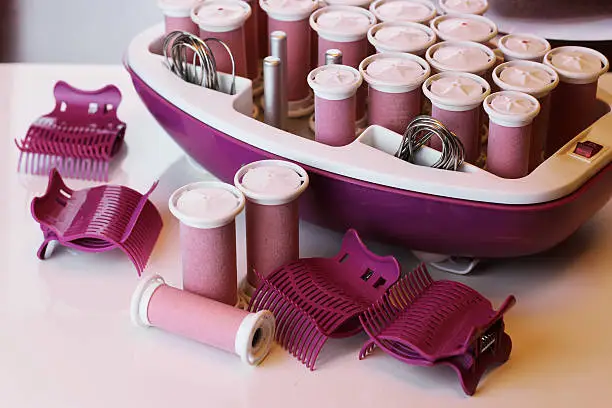 set of hot curlers