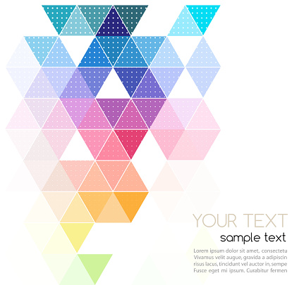 Vector color abstract geometric banner with triangle.