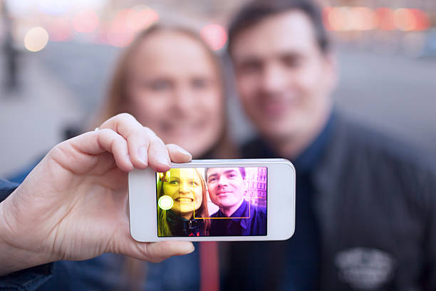 istock Happy couple taking self portrait 501612101