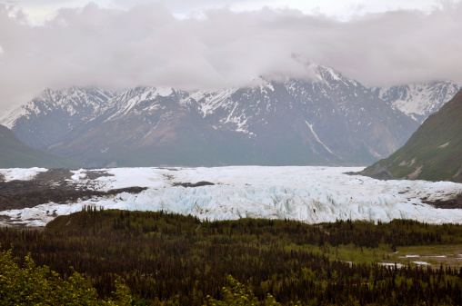 Matanuska Glacier along the Glenn Highway in Alaska.