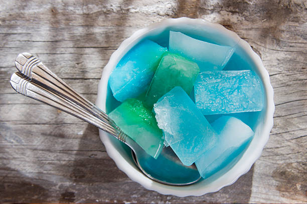 istock Bowl of colored ice-cubes 501613195