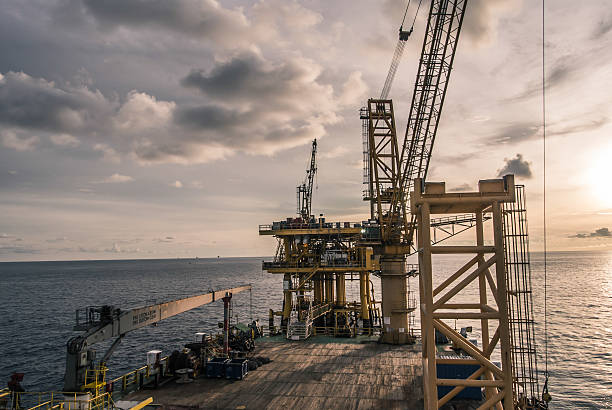 istock rig platform of oil and gas industry process HDR style 501614435