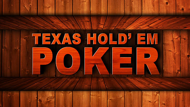 Texas Hold'em Poker Wood Text