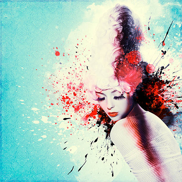 istock Colorful artwork with beautiful woman 501615139
