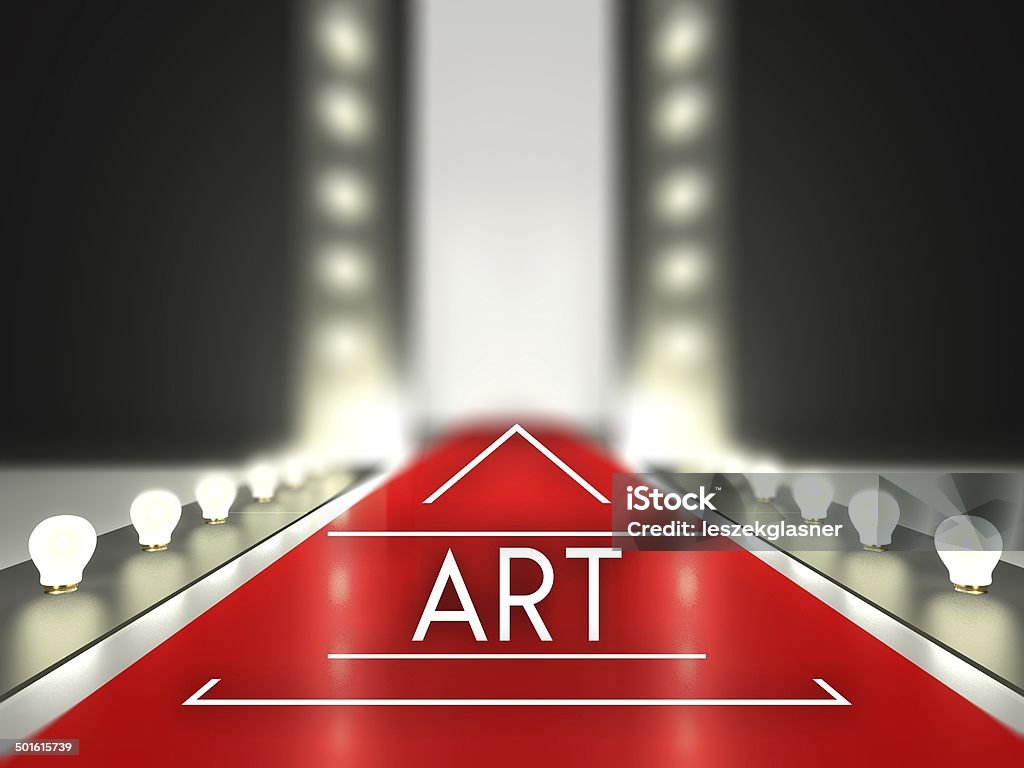 Pista de moda arte no tapete vermelho, passarela - Foto de stock de Carpete royalty-free