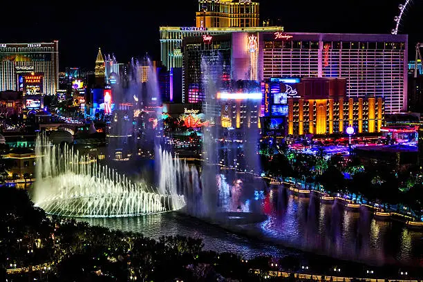 Photo of Vegas strip at night