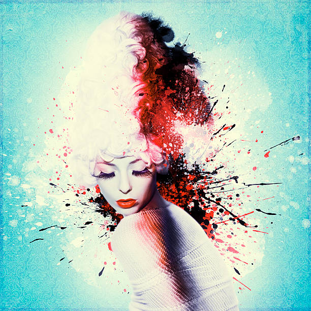 istock Colorful artwork with beautiful woman 501616855