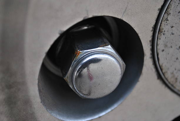 istock Lug Nut on a Vehicle Tire 501617300