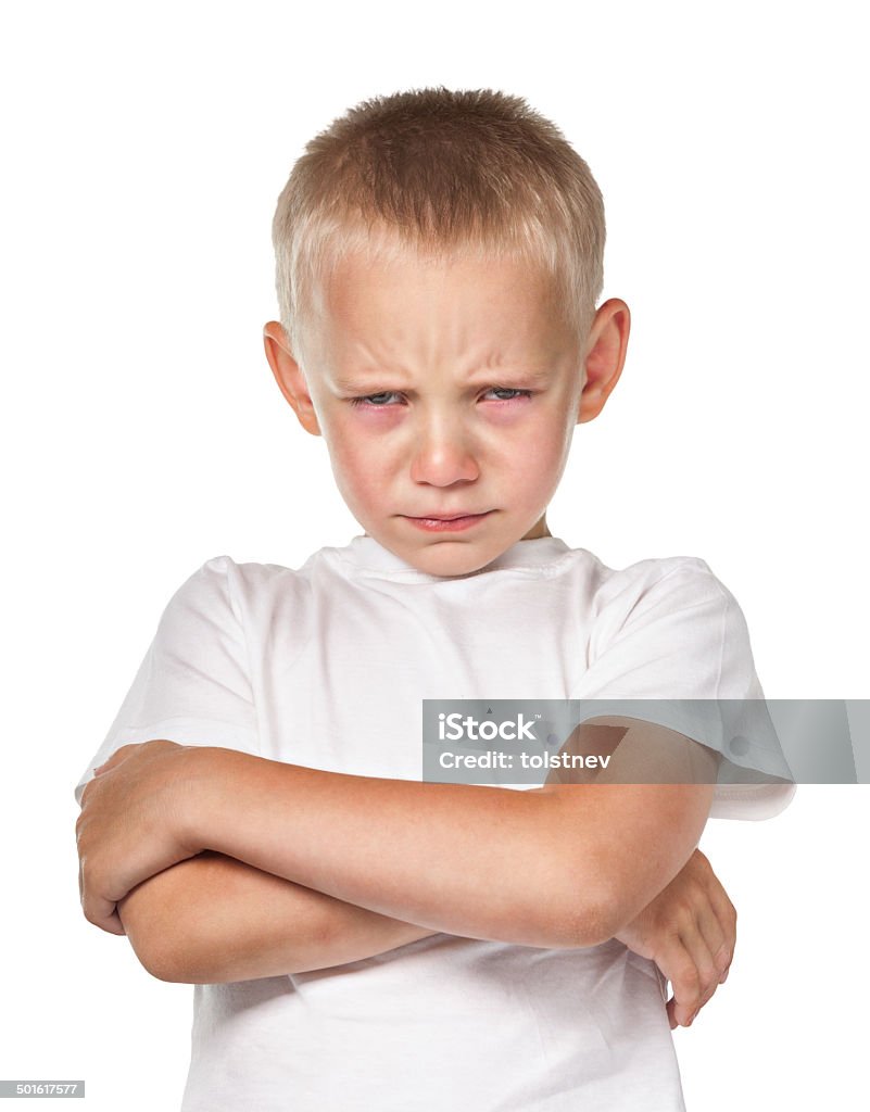 Мальчик с Хмуриться лицо - Стоковые фото Ребёнок роялти-фри