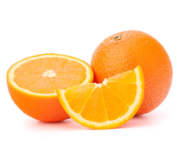 istock Whole orange fruit and his segments or cantles 501617731