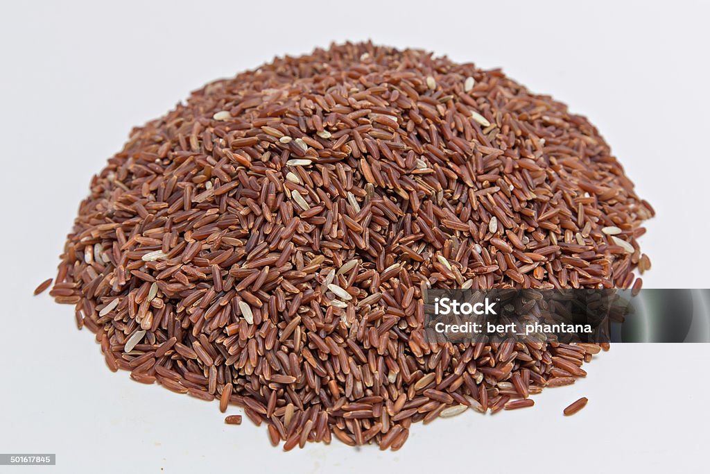 Brown Rice close-up Brown Rice ,isolated Antioxidant Stock Photo