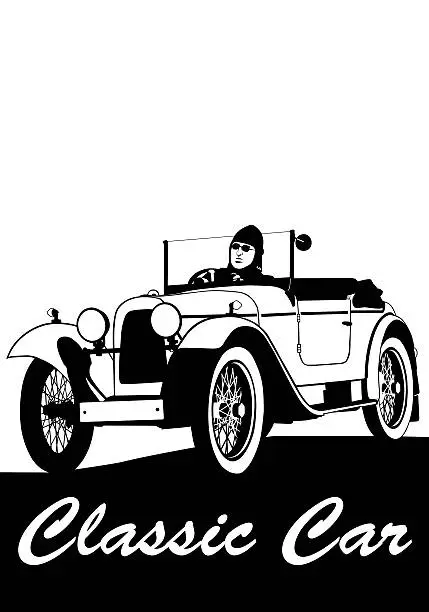 Vector illustration of classic car