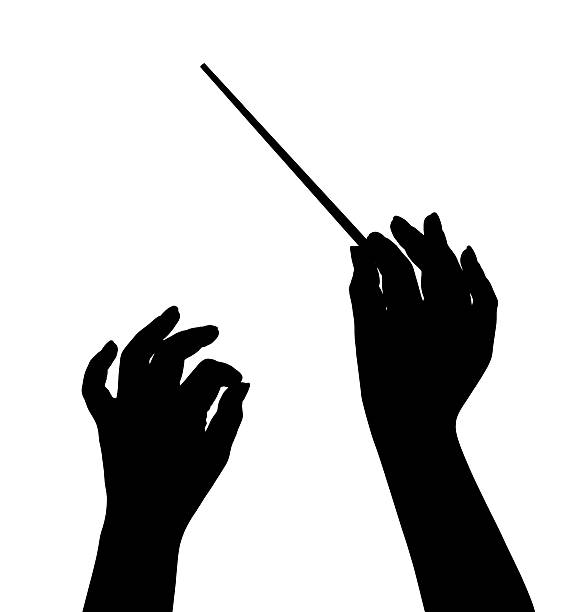 音楽導体手 - conductor leadership music conductors baton ストックフォトと画像
