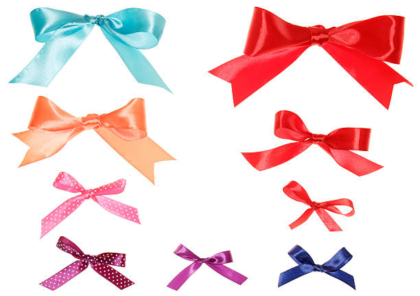 istock Set of colorful gift bows with ribbons 501619395