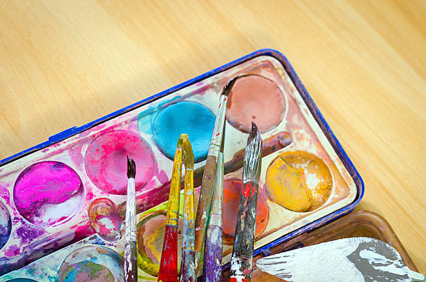 istock watercolor ink and brush 501620348