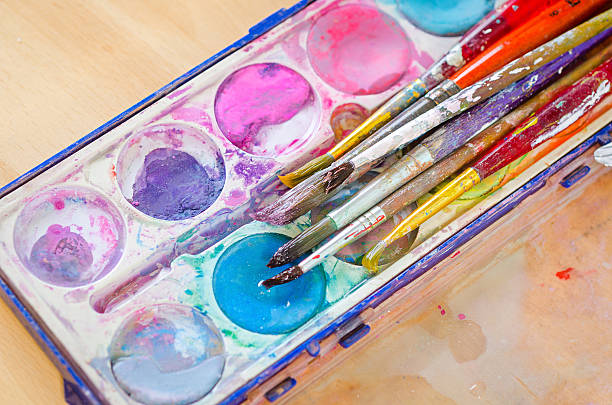 istock watercolor ink and brush 501620510