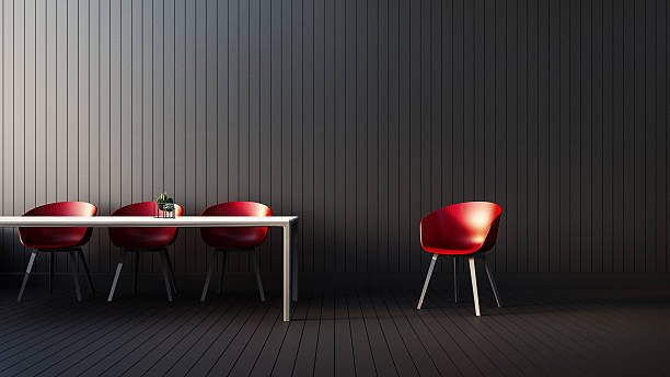 istock The modern RED-BLACK-WHITE interior of  Living 501622216