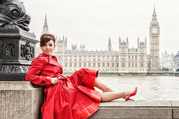 istock London Woman in Red 501622414