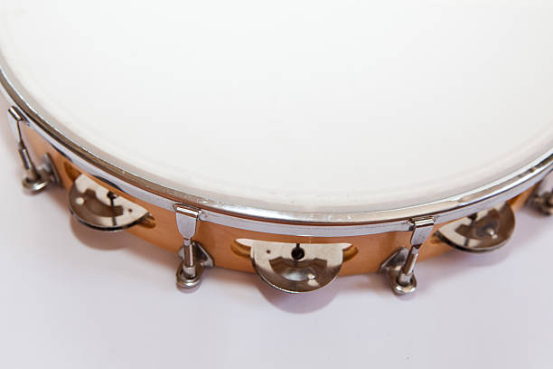 istock Top of Tambourine on White Background 501623312